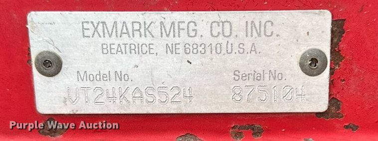 image for item EJ7189 Exmark VT24KAS524 ZTR lawn mower