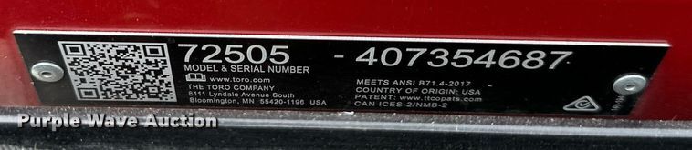 image for item EJ7190 Toro Grandstand  ZTR lawn mower