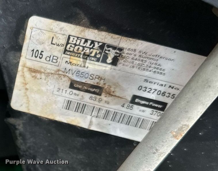 image for item EJ7192 (2) Billy Goat leaf vaccums 