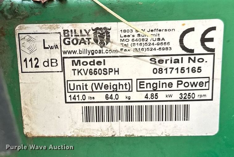 image for item EJ7192 (2) Billy Goat leaf vaccums 