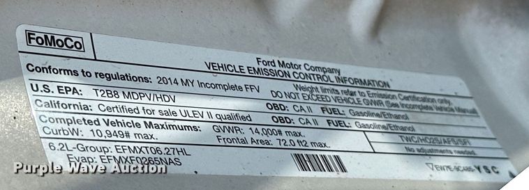 image for item EJ8846 2014 Ford F350 Super Duty flatbed pickup truck