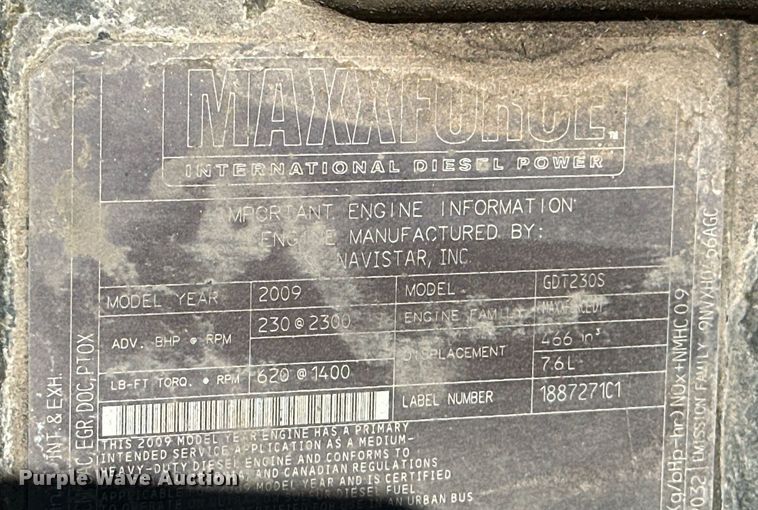 image for item EJ8855 2011 International  DuraStar 4400  box truck