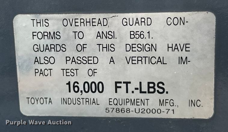 image for item EJ8867 2009 Toyota  8FGCU25 forklift