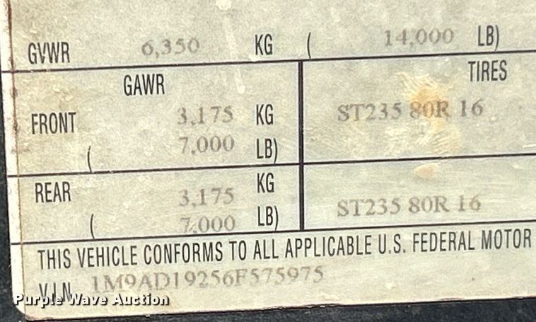 image for item EK3218 2006 Baker Built RP14HD dump trailer