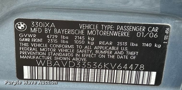 image for item EK4668 2006 BMW 330XI 