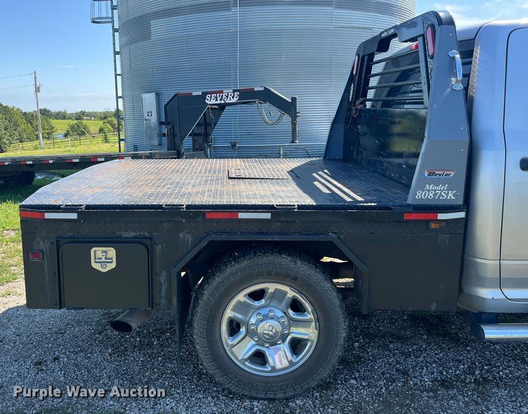 image for item EK8932 2015 Dodge Ram 3500HD Crew Cab flatbed pickup truck