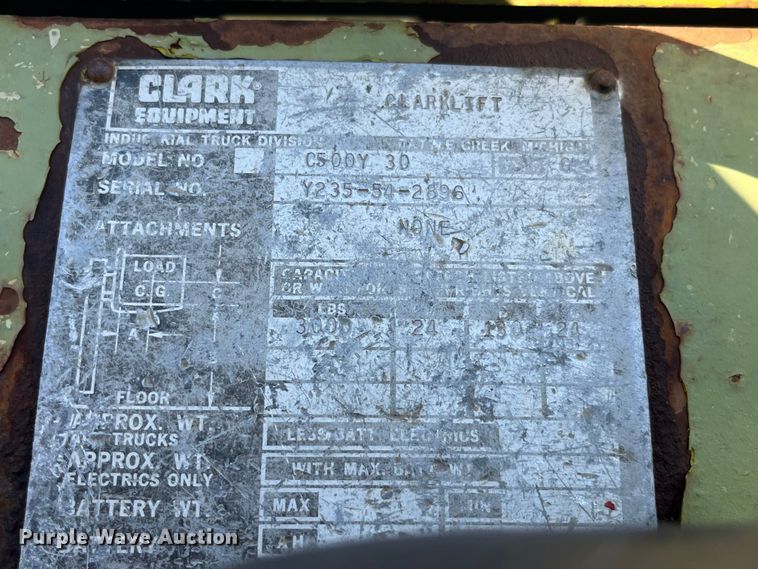 image for item EK8955 Clark C500Y30 forklift