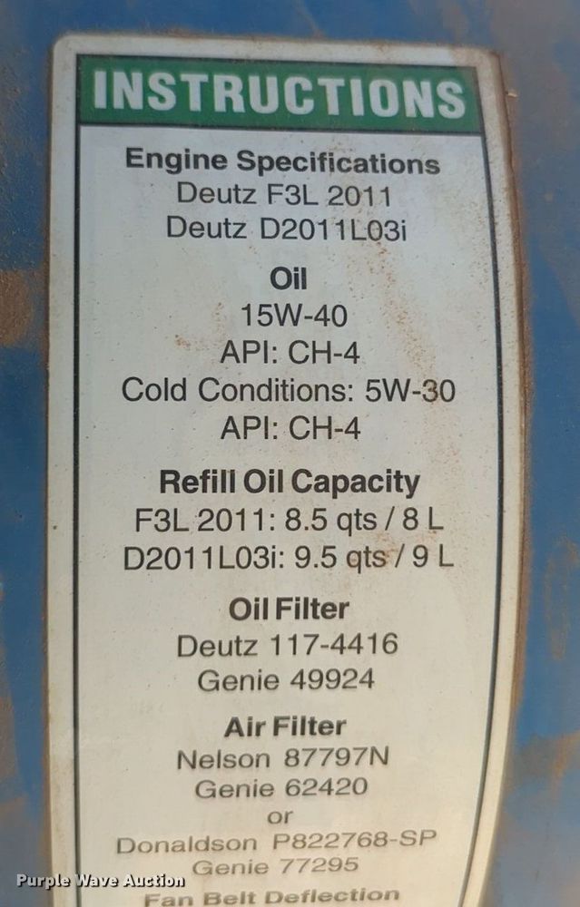 image for item EQ2006 2006 Genie Z60/34 boom lift