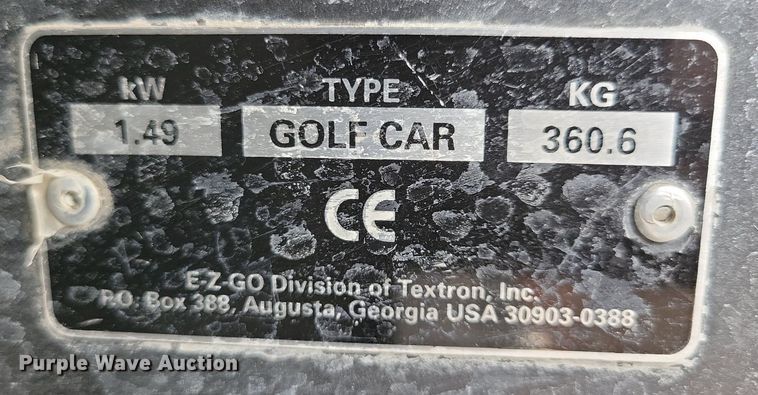 image for item KA9891 EZGO golf cart