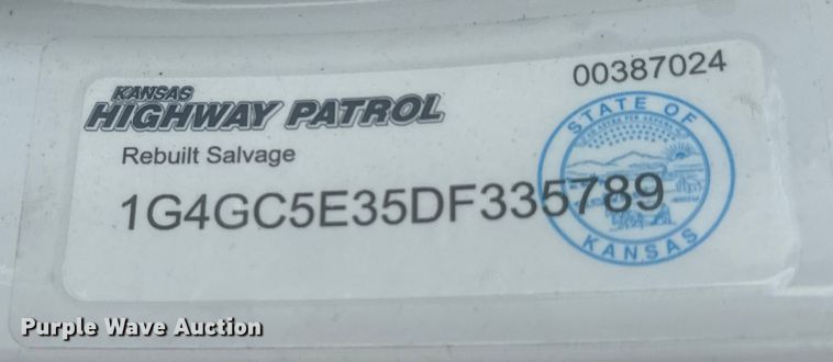 image for item MV9040 2013 Buick Lacrosse 