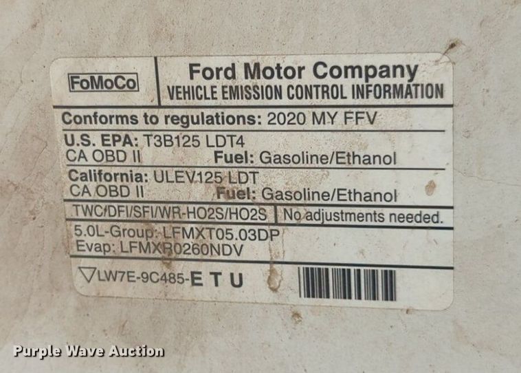 image for item NW9738 2020 Ford F150 XL SuperCrew pickup truck