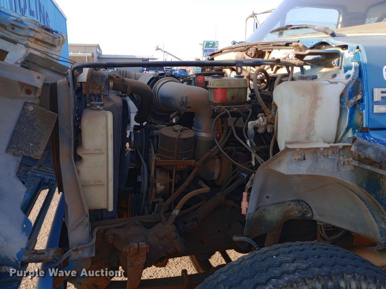 image for item NY9501 1989 Ford F600 dump flatbed truck