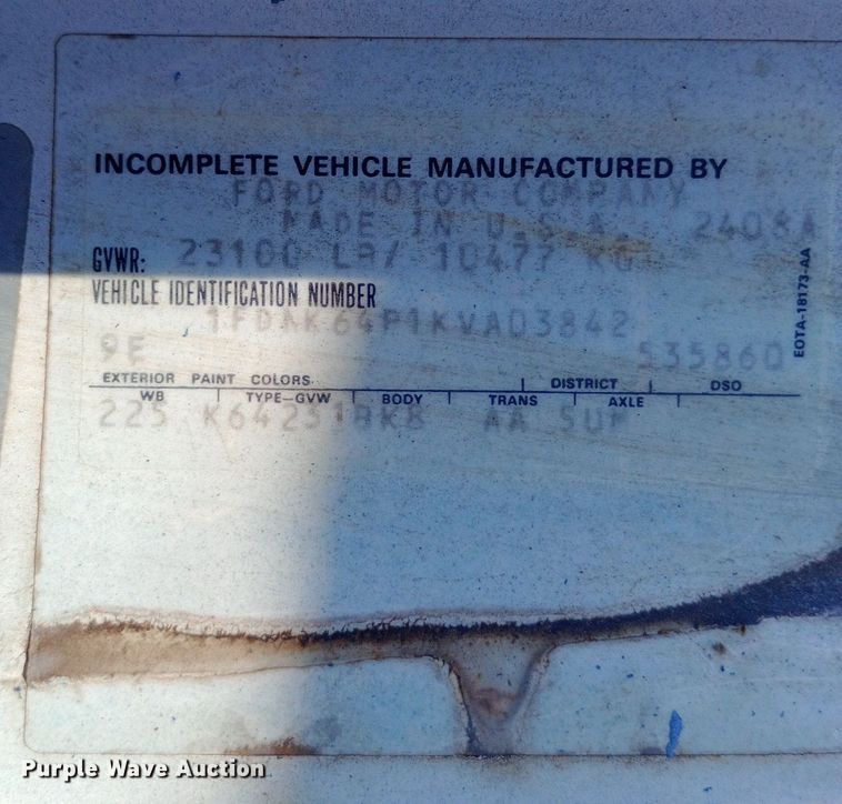 image for item NY9501 1989 Ford F600 dump flatbed truck