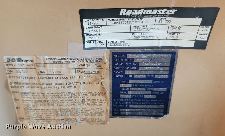 image for item OD9666 1997 Monaco Navigator RV