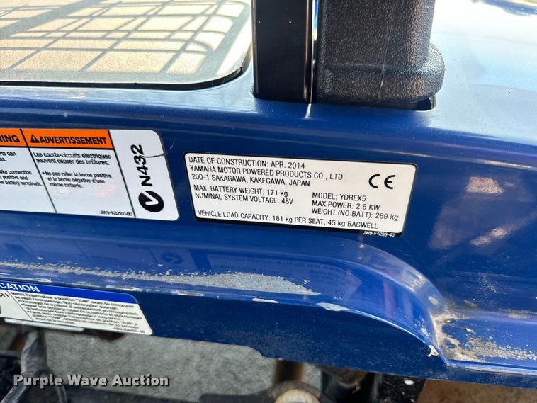 image for item OF9978 2014 Yamaha YDREX5 golf cart