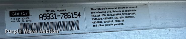 image for item OF9979 1999 Club Car DS golf cart