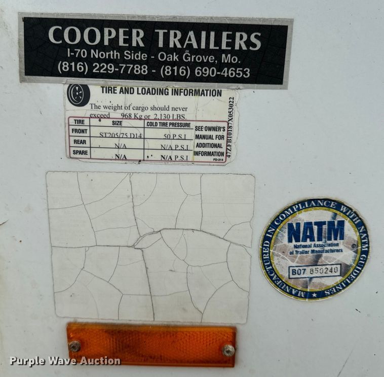 image for item OF9989 2007 Pace American enclosed cargo trailer