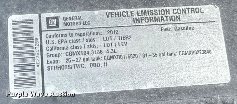 image for item OG9604 2012 Chevrolet  Silverado 1500 pickup truck