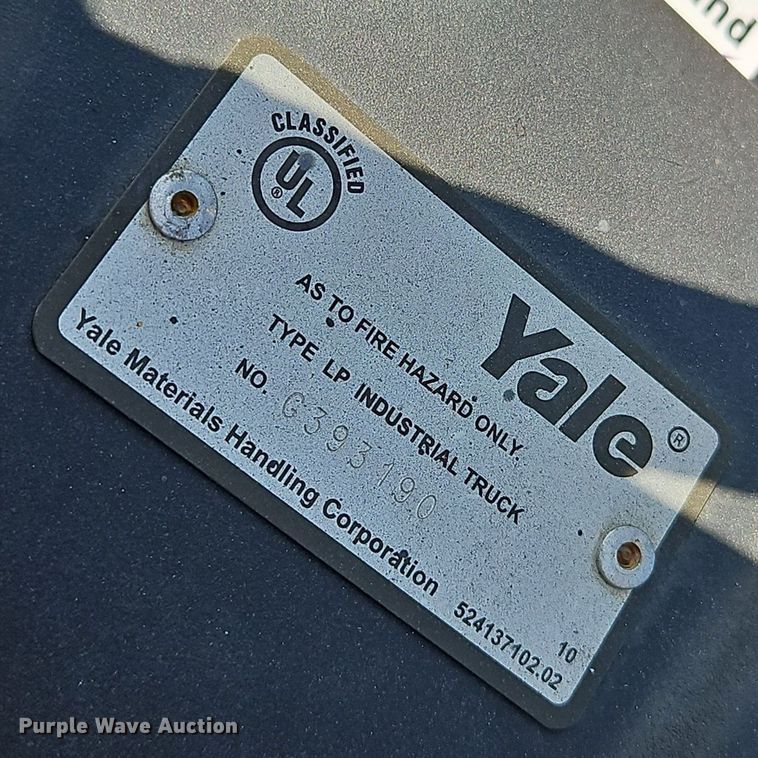 image for item OJ9826 Yale GLC050VXNVSE083 forklift