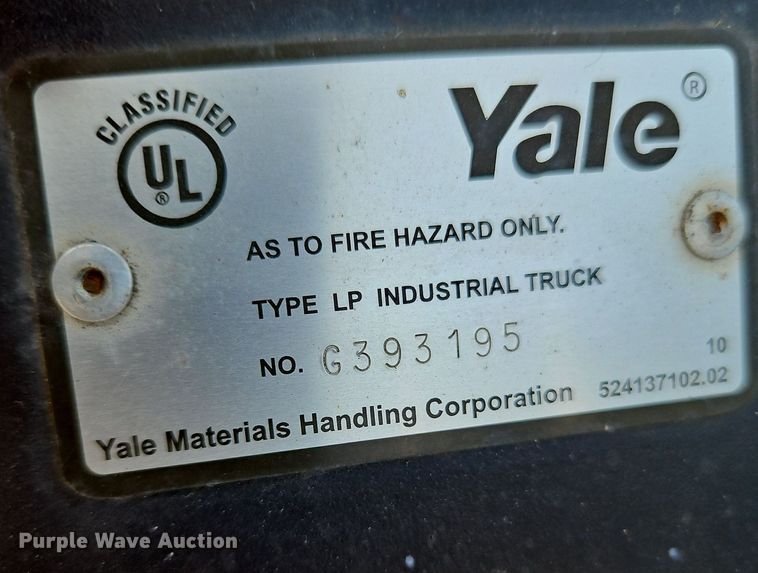 image for item OJ9827 Yale GLC050VXNVSE083 forklift