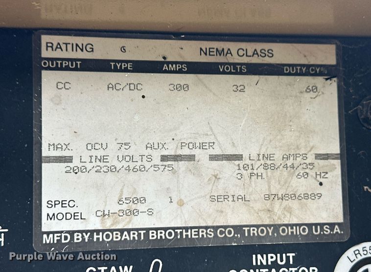 image for item OM9630 Hobart Cyber-Wave 300S welder