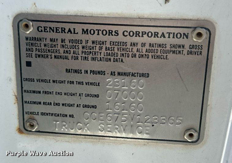 image for item OM9664 1975 Chevrolet C65 grain truck