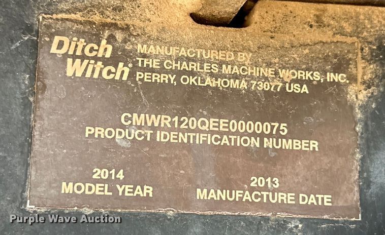 image for item DG4492 2014 Ditch Witch RT120 Quad vibratory cable plow