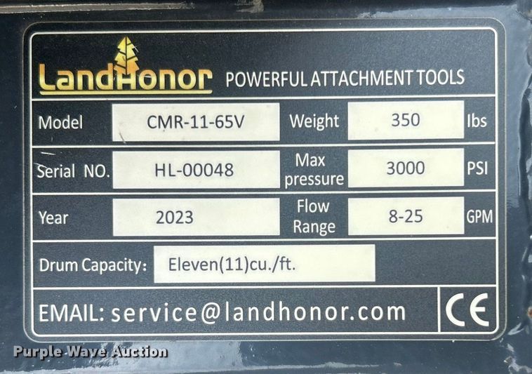 image for item DO6660 2023 Land Honor CMR-11-65V skid steer concrete mixer