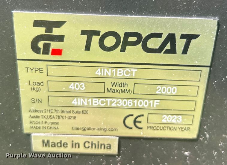 image for item DO6661 2023 Topcat 4IN1BCT 4-in-1 skid steer bucket