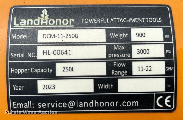 image for item DO6663 2023 Land Honor DCM-11-250G skid steer concrete mixer