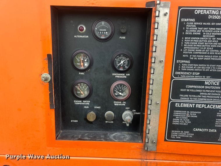 image for item DO6682 1999 Sullivan Industries DO185Q6JDB air compressor