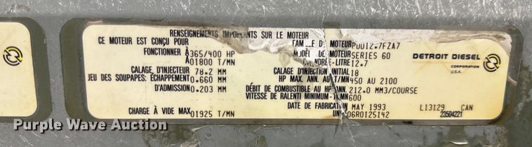 image for item DP6671 1993 Detroit Series 60 engine