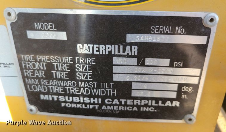 image for item DR4448 1997 Caterpillar GP25 forklift