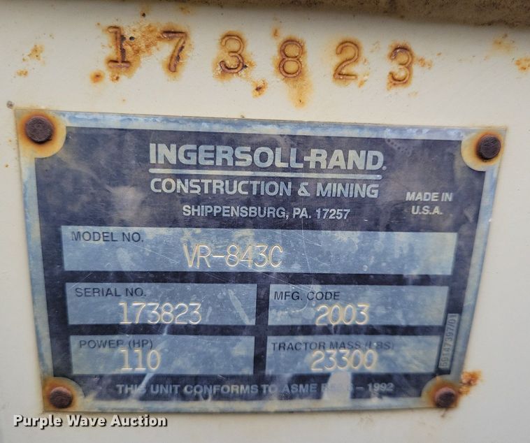 image for item DR4449 2003 Ingersoll-Rand VR-843C telehandler