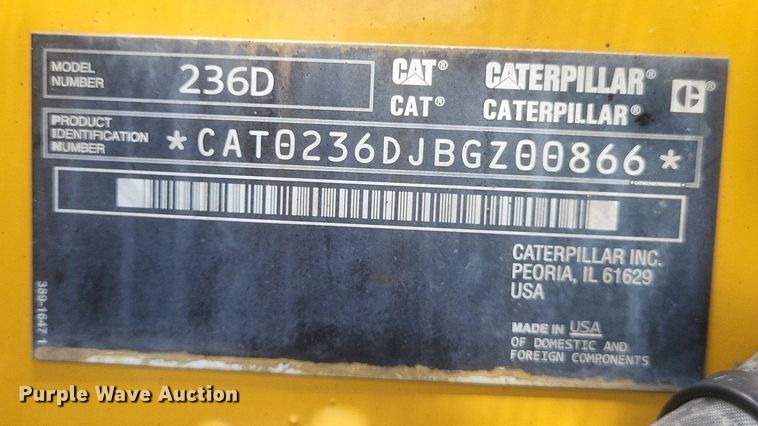 image for item DR4930 2014 Caterpillar  236D skid steer loader