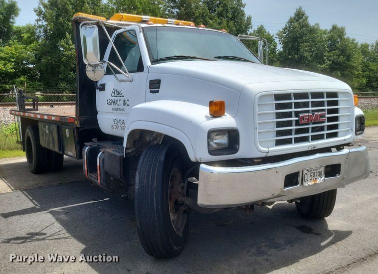 image for item DR4931 2000 GMC C7500 flatbed truck