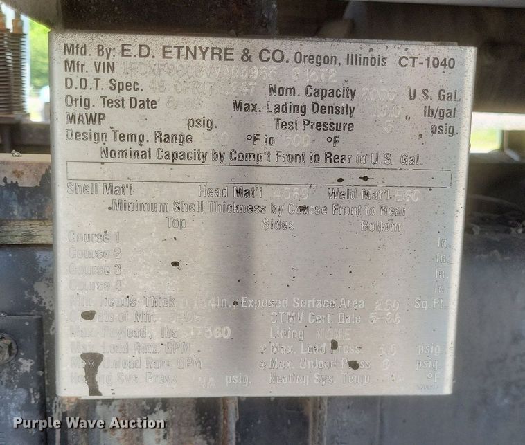 image for item DR4933 1997 Ford  F800 oil distributor truck