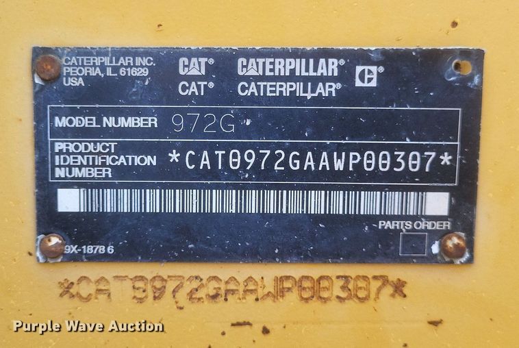 image for item DR4961 2004 Caterpillar  972G series II wheel loader