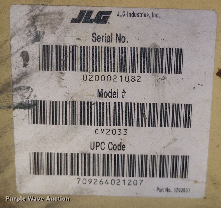 image for item DR4962 1996 JLG CM-2033 scissor lift