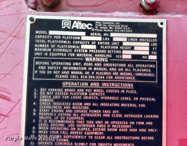 image for item DS4249 1998 Ford F800 bucket truck