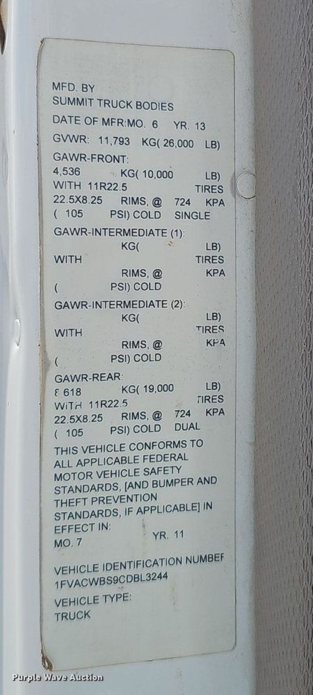 image for item DS4702 2012 Freightliner Business Class M2 crane truck