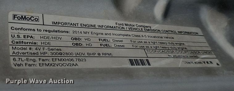 image for item DS4705 2014 Ford F550 Super Duty utility / service truck