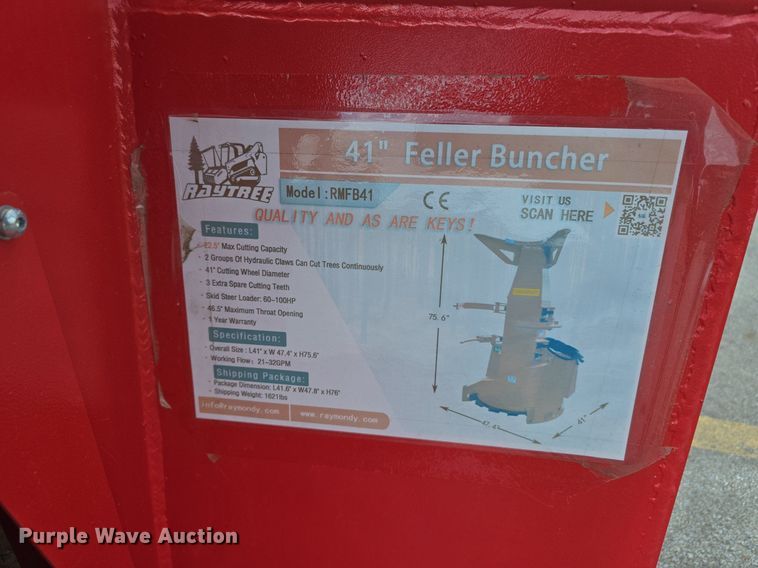 image for item DS4775 2024 Raytree RMFB41 skid steer feller buncher