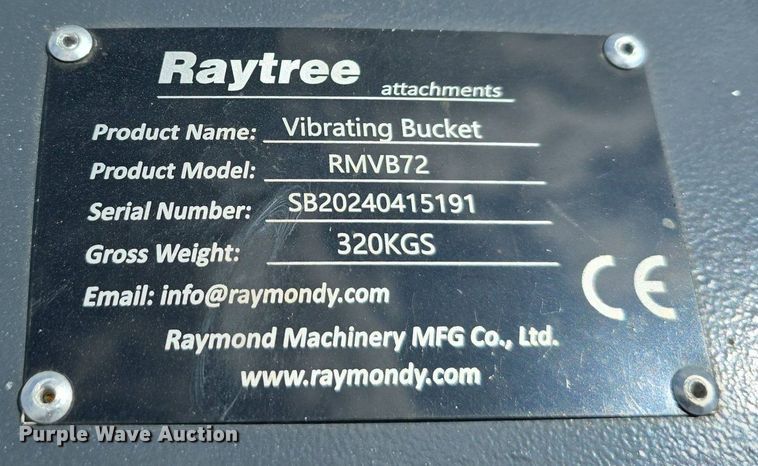 image for item DS4776 2024 Raytree RMVB72 skid steer vibrating bucket