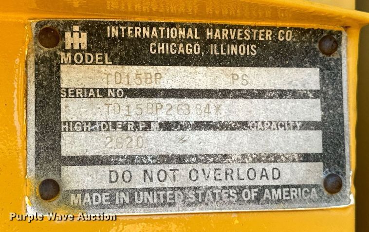 image for item DW2264 1971 Dresser TD-15BP dozer