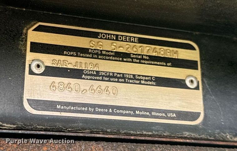 image for item DW2269 1981 John Deere 4640 tractor