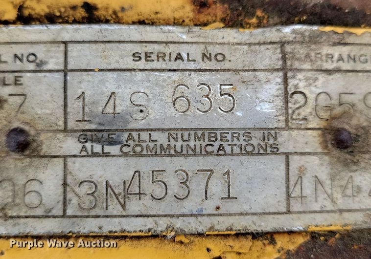 image for item DW2275 1976 Caterpillar 627B conventional scraper 