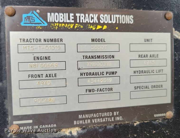 image for item DW2277 2016 MTS 3630T 4WD tractor