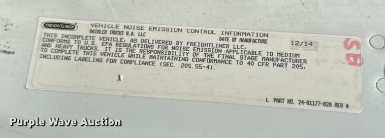 image for item DX1029 2015 Freightliner Business Class M2 bucket truck