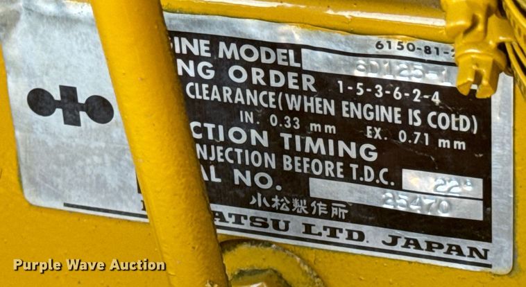 image for item DX1037 1987 Komatsu D68E cable plow